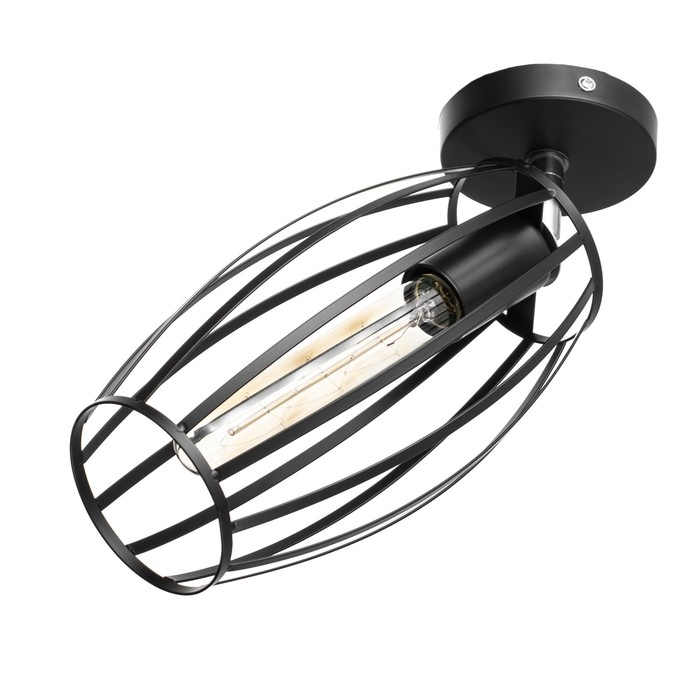 Спот Спот "Овал" Е27 40Вт черный 14х23 см