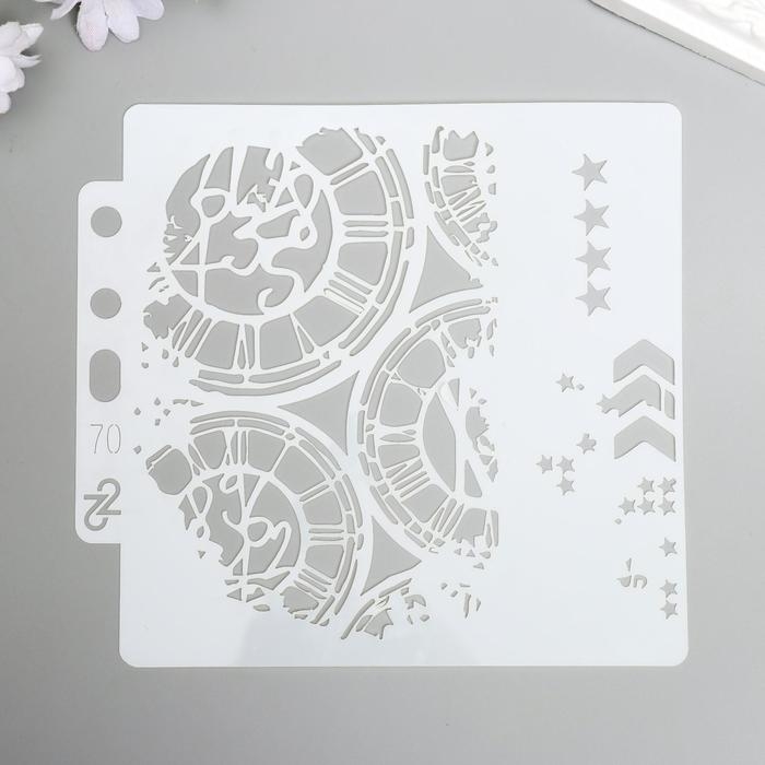 Трафарет пластик Трафарет пластик "Циферблаты" 13х14 см