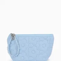 Косметичка дор Цветок 22*6*16, отд на молнии, голубой