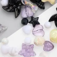 Бусины &laquo;Микс&raquo;, набор 50 г, чёрно-белые