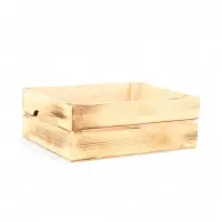 Подарочный ящик, 25&times;22&times;9 см, деревянный, обожжённое дерево