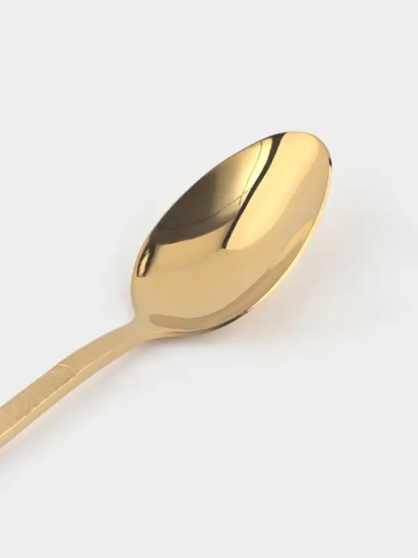 Ложка чайная Magistro &laquo;Олин GOLD&raquo;, длина 16 см, на подвесе, нержавеющая сталь, золотистая