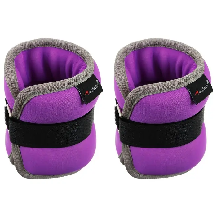 Утяжелители неопреновые ONLYTOP, 2 шт. &times; 0.5 кг, цвет фиолетовый