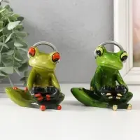 Фигурка полистоун лак &laquo;Лягушонок играет в приставку&raquo;, 8&times;7&times;8 см, МИКС