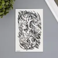 Переводная тату на тело чёрная &laquo;Театр&raquo;, 12&times;19 см