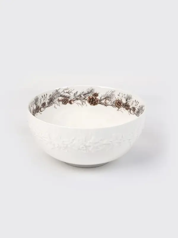 Салатник новогодний WY Magical Winter, 780 мл, 15&times;7 см, фарфор, белый
