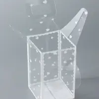 Складная прозрачная коробка из PVC, для упаковки подарков, &laquo;Сердце&raquo;, 12&times;7&times;7 см