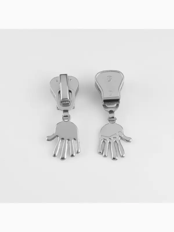 Бегунок для молнии &laquo;Трактор&raquo;, №8, &laquo;Ладонь&raquo;, 10 шт., цвет никель