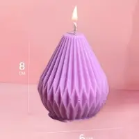 Свеча "Груша в ромбик" 6х6х8 см, соевый воск МИКС Свеча "Груша в ромбик" 6х6х8 см, соевый воск МИКС