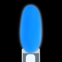Гель лак для ногтей «GLOW IN THE DARK», 3-х фазный, 8 мл, LED/UV, люминесцентный, цвет синий (18)