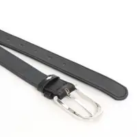 Ремень женский, 110&times;2.8 см, овальная пряжка металл, серебристая, чёрный