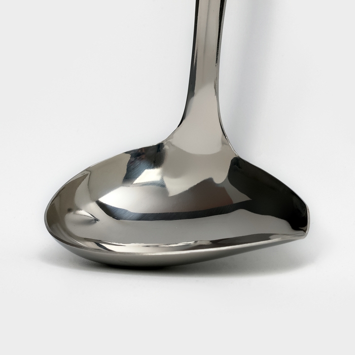 Ложка для соуса из нержавеющей стали Доляна Everyday, 50 мл, 26,5×10 см, толщина 3 мм, цвет серебряный Ложка для соуса из нержавеющей стали Доляна Everyday, 50 мл, 26,5×10 см, толщина 3 мм, цвет серебряный