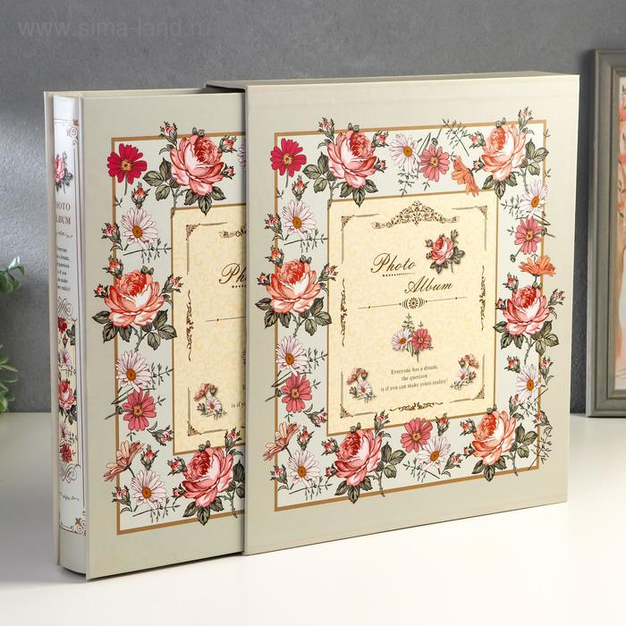 Фотоальбом на 500 фото 10х15 см Фотоальбом на 500 фото 10х15 см "Цветочный ковёр" в коробке МИКС 33,5х30х6 см