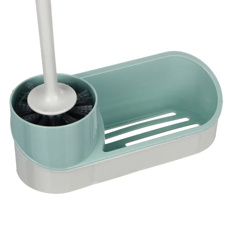 VETTA Ёрш для туалета с подставкой для бытовой химии, с крепл. на стену, пластик, 39,5х23х9см, 2 диз