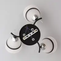 Люстра потолочная BayerLux &laquo;Лайма&raquo;, 3хЕ27, 40 Вт, черно-хромовый, 46&times;46&times;24 см