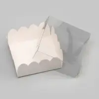Коробка для печенья, белая, 7×7×3 см