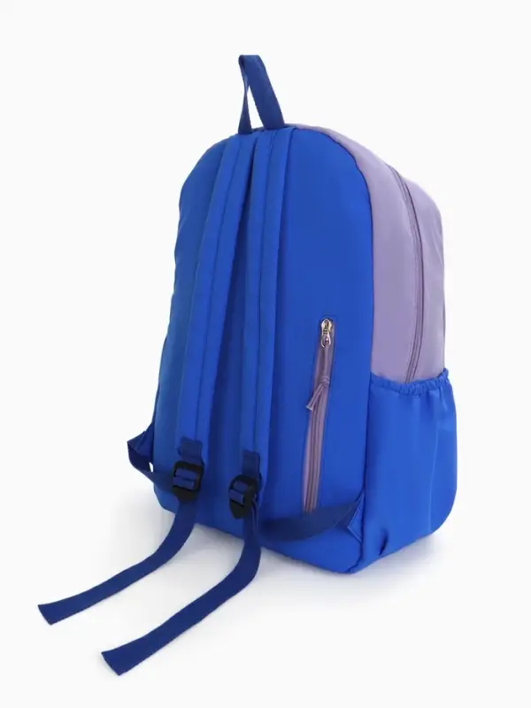 Рюкзак молодёжный на молнии, с карманами, двухцветный, размер 31&times;15&times;46 см, сиреневый