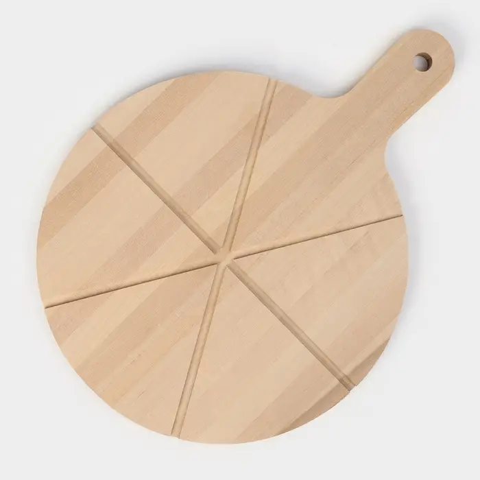 Доска для пиццы деревянная Adelica &laquo;Итальяно&raquo;, 6 кусков, d=32 см, толщина 1.8 см, берёза