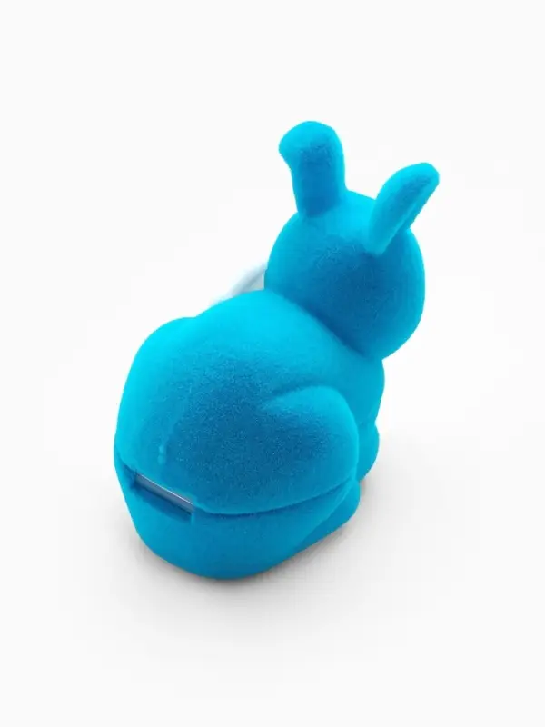 Футляр под серьги, кольцо &laquo;Кролик&raquo;, бархатный, 5.7&times;4.5 см, бирюзовый