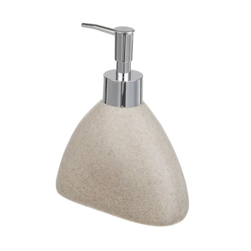 Диспенсер для жидкого мыла тм VETTA Дюна, 300мл, смола (полирезин), бежевый, 13x8x15,5см