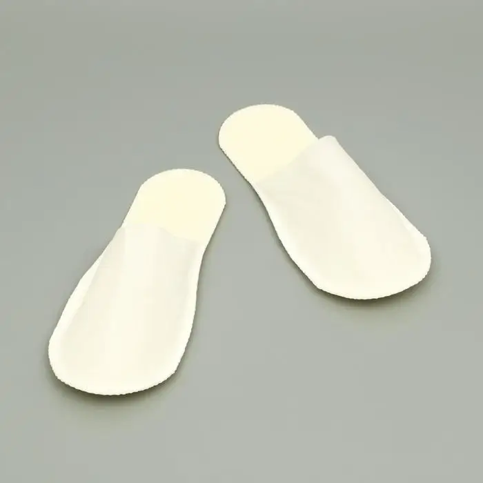 Одноразовые тапочки, Стандарт Лайт, молочные / белые, с закрытым мысом, 42 р. Одноразовые тапочки, Стандарт Лайт, молочные / белые, с закрытым мысом, 42 р.