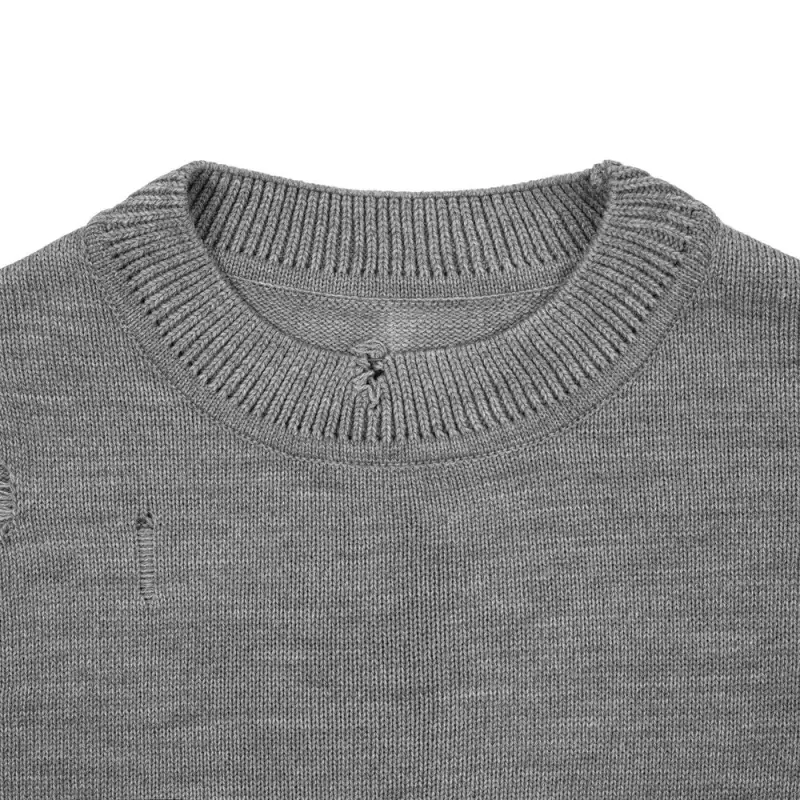 Джемпер оверсайз унисекс Grunge, серый, размер S/M