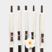 Палочки китайские &laquo;Сирень&raquo;, 5 пар, 25&times;10&times;2 см, кокос, МИКС