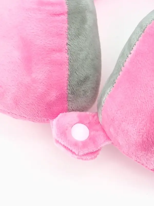 Подушка для путешествий бархатная формовая Подушка для путешествий бархатная формовая "Самолет", розовая