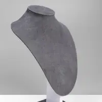 Бюст для украшений QF, 20&times;8&times;29 см, h=29 см, флок, серый графит