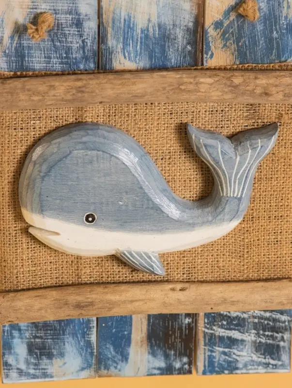 Панно плетеное "Кит", 24х4х55 см