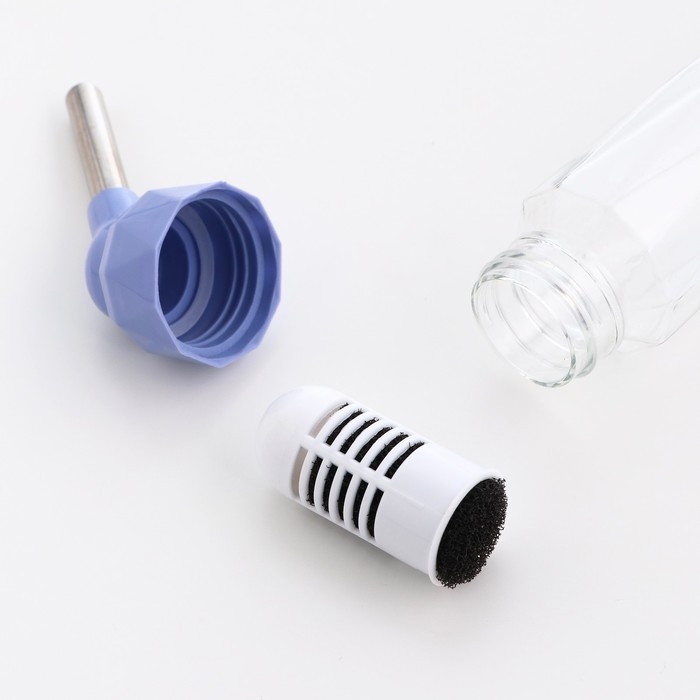 Поилка для грызунов, 80 мл, крепление-пружинка, синяя Поилка для грызунов, 80 мл, крепление-пружинка, синяя