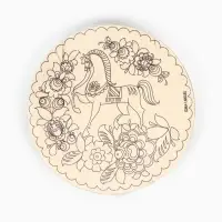 Заготовки для творчества. Роспись по дереву "Городецкая роспись",  5 штук, Т1004