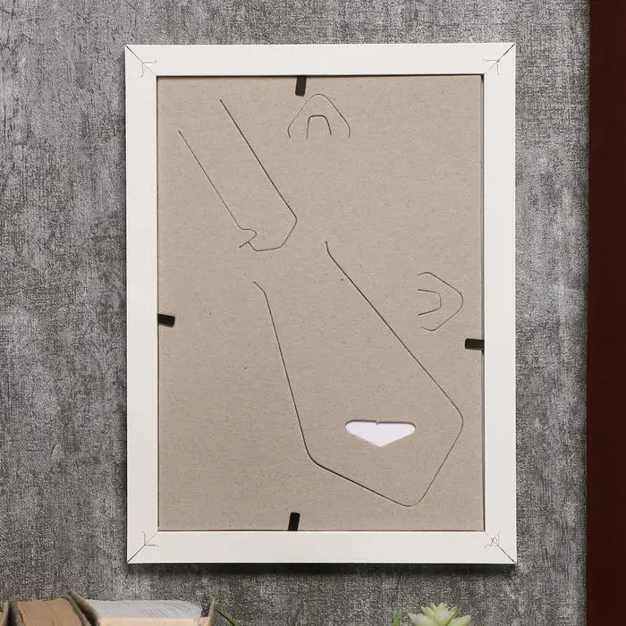 Фоторамка МДФ 15х21 см, №6, Белый (пластиковый экран)