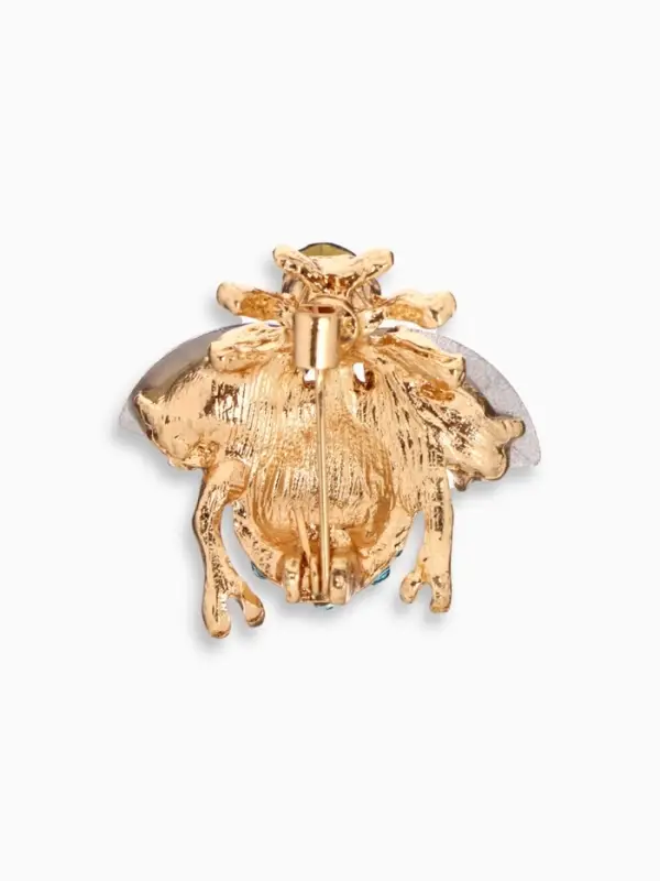 Брошь &laquo;Муха&raquo;, синяя в золоте