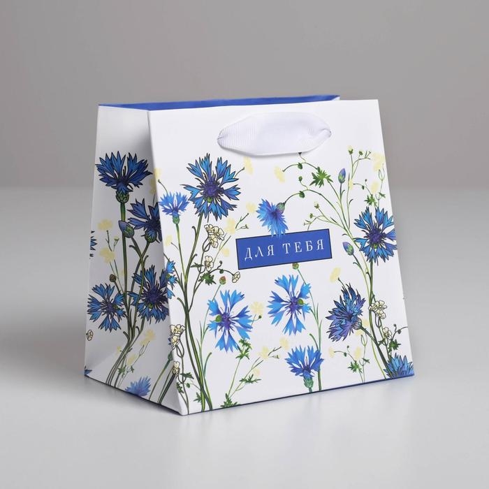 Пакет подарочный ламинированный квадратный, упаковка, «Для тебя», 14 х 14 х 9 см