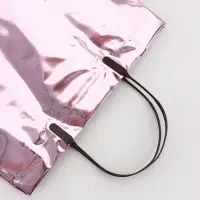 Пакет подарочный ПВХ, голография, розовый, пластиковая ручка, 26×22.5×10 см Пакет подарочный ПВХ, голография, розовый, пластиковая ручка, 26×22.5×10 см