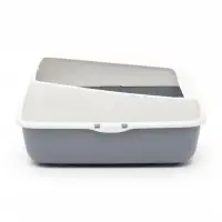 Лоток для кошек, 50.5&times;39&times;23 с, без сетки, пластик, серый