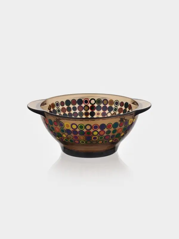 Бульонница &laquo;Дымка. Кружочки&raquo;, 510 мл, d=13.5 см, стекло, коричневая