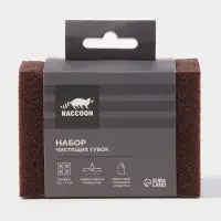 Губки для посуды Raccoon &laquo;Чудо-губка&raquo;, 2 шт., чистящие,10.5&times;7&times;5 см