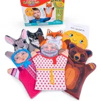 Кукольный театр &laquo;Колобок&raquo;, 7 кукол-перчаток, сценарий в стихах