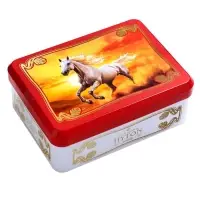 Чай чёрный новогодний HYTON «Шкатулка красная: белая лошадь», 50 г