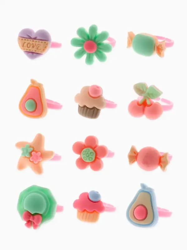 Кольцо &laquo;Выбражулька. Гастрономия&raquo;, форма МИКС, фасовка 100 шт. разноцветное, безразмерное