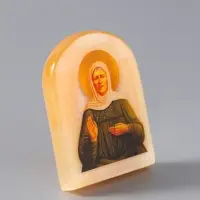 Икона Матрона, 6х5 см, селенит