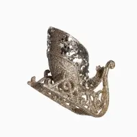 Ёлочная игрушка &laquo;Зимнее волшебство. Сияющая глазурь - сани&raquo;, 11&times;6.5 см, золото