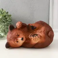 Копилка "Мишка лёжа" 15х28 см, цветной Копилка "Мишка лёжа" 15х28 см, цветной