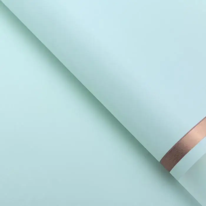 Плёнка для цветов, голубой, матовый, 57×57 см