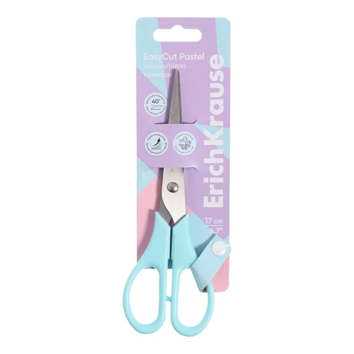 Ножницы 17 см ErichKrause EasyCut Ножницы 17 см ErichKrause EasyCut "Pastel" микс