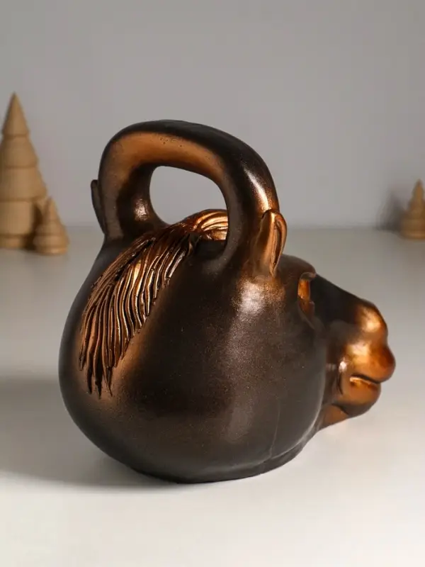 Копилка для денег &laquo;Гиря конь&raquo;, гипс, 21&times;25 см, под бронзу
