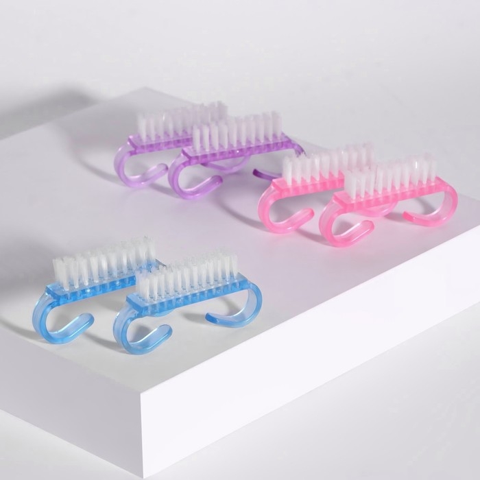 Щётки для маникюра/педикюра, 10 шт, 6,5 × 1,3 см, цвет МИКС Щётки для маникюра/педикюра, 10 шт, 6,5 × 1,3 см, цвет МИКС