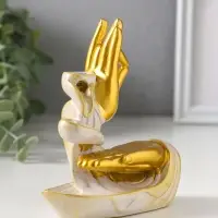 Подставка для благовоний &laquo;Мудры рук&raquo; стелющийся дым, беж с патиной, 10&times;5.5&times;11.7 см